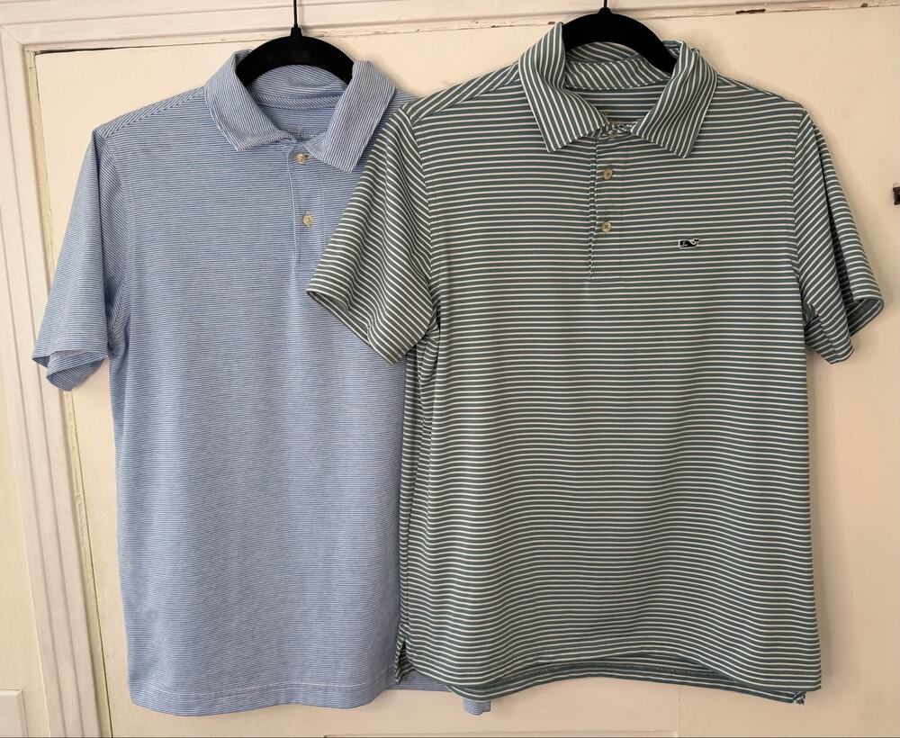 Vineyard Vines Performance Polo YOUTH size Large (16) bundle of TWO